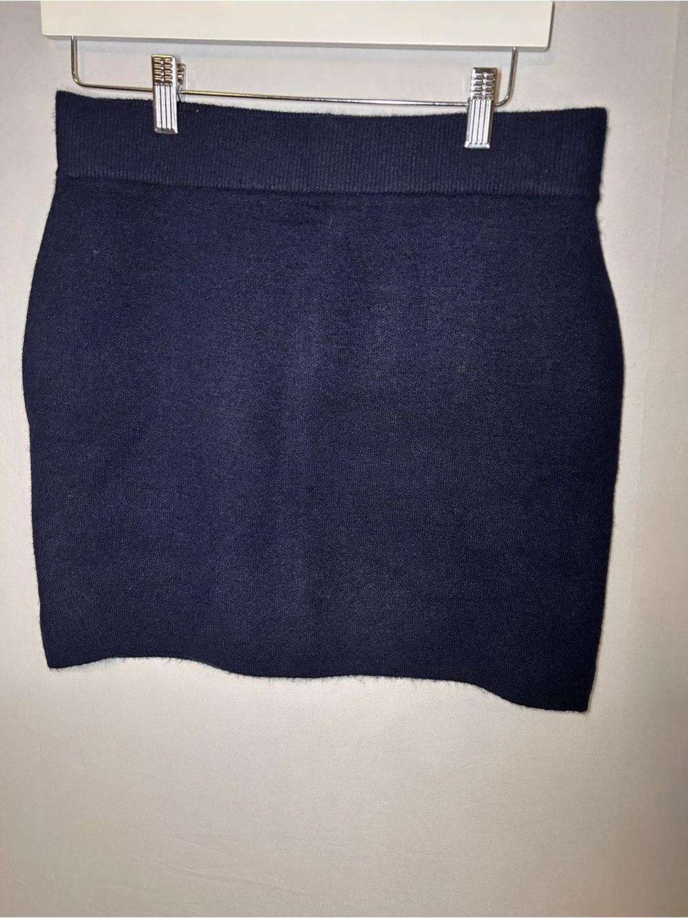 TWIK By Simons Navy Knit Pull-on Mini Skirt - Size M - Picture 2 of 6